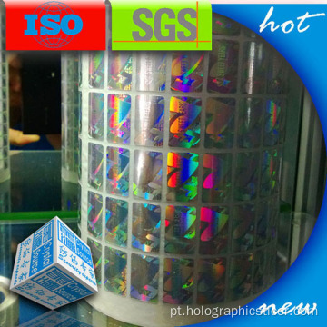 Etiqueta anti-falsificada de etiqueta de holograma PET 3D